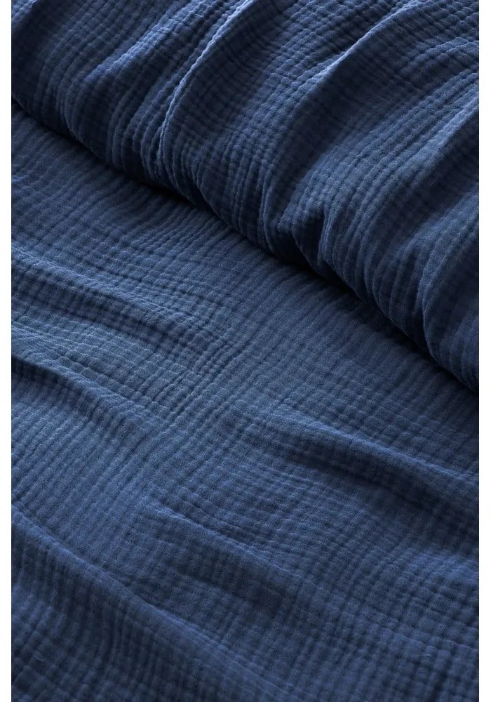 Copriletto in mussola blu scuro 220x250 cm Muslin - Mijolnir
