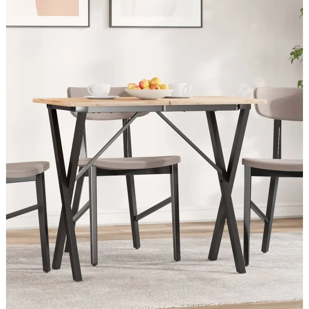 Telaio Gambe A X Per Tavolo Da Pranzo 80x40x73 Cm İn Acciaio /