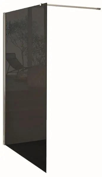 Walk-in wens L 120 x H 200 cm, vetro 6 mm fumé cromo