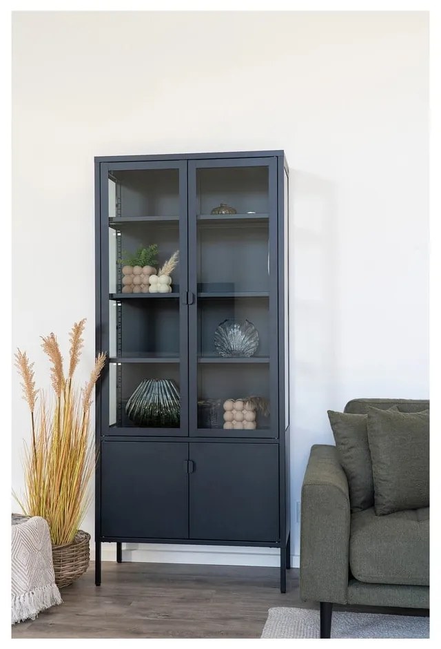 Vetrina metallica nera 80x180 cm Brisbane - House Nordic
