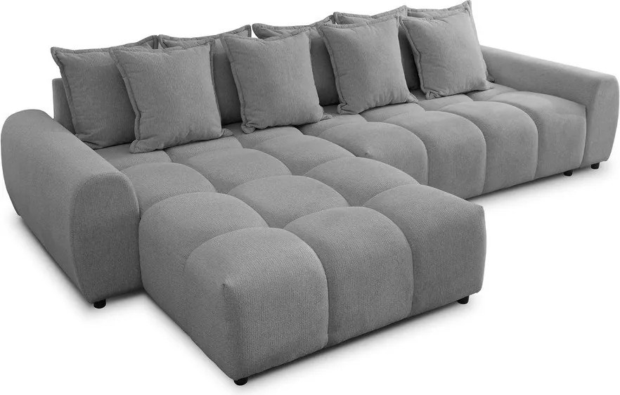 Divano angolare grigio (con penisola a sinistra/con chaise lounge) Albane – Ropez