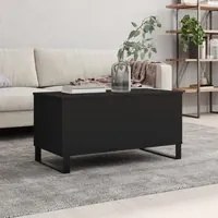 Tavolino da Salotto Nero 90x44,5x45 cm in Legno Multistrato 830981