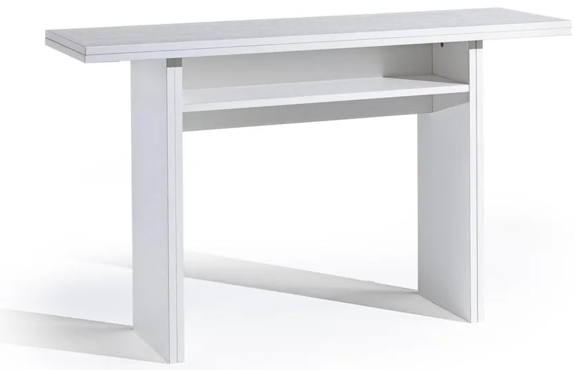 Tavolo consolle estraibile Oplà  L 120 x H 76 x P 35 cm bianco