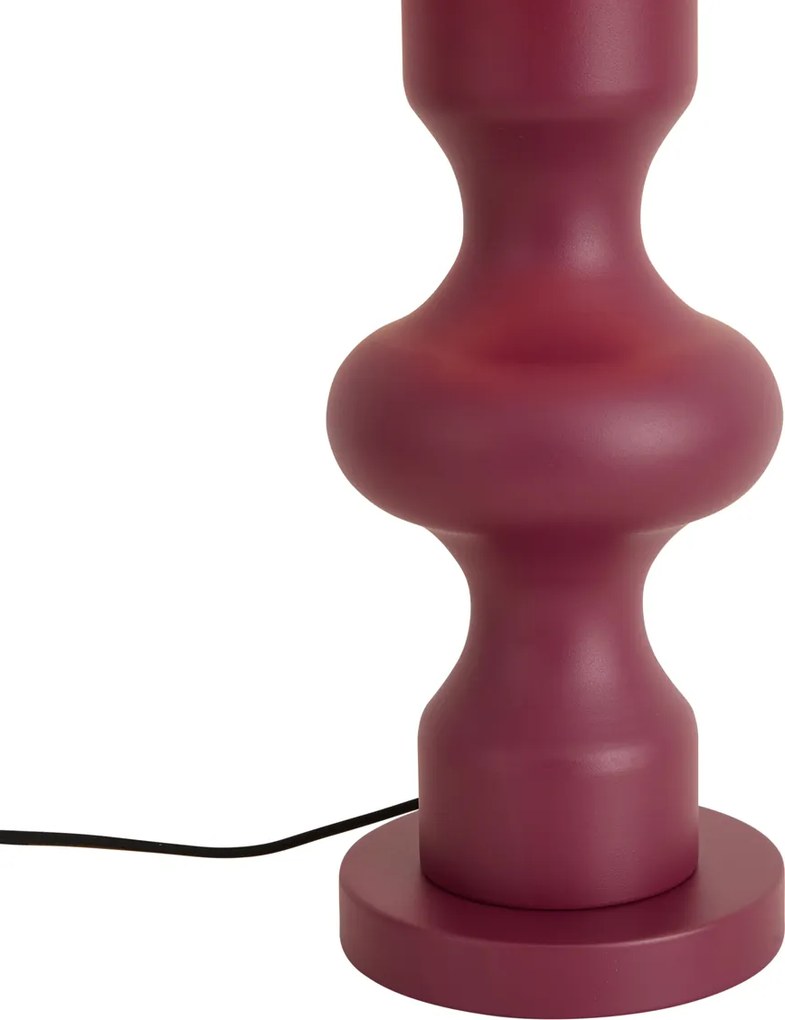 Lampada da tavolo retrò color prugna con paralume in tessuto - Captain