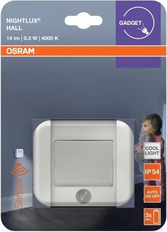 Osram - Luce orientativa a LED con sensore NIGHTLUX LED/0,3W/3xAAA IP54