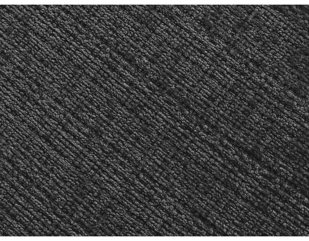 Divano angolare nero (con penisola a sinistra/con chaise lounge) con rivestimento in ciniglia Leonore – Bobochic Paris