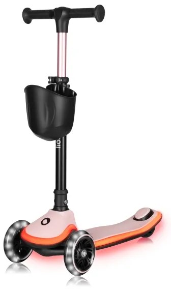 Lionelo - Monopattino per bambini MEY 3xAAA Pink Rose