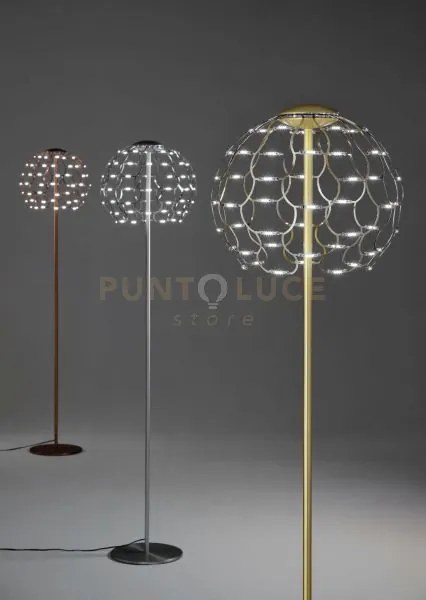 Lamoi lampada da terra cromo a led 2700k 5468lm 49w dimmerabile h.1...