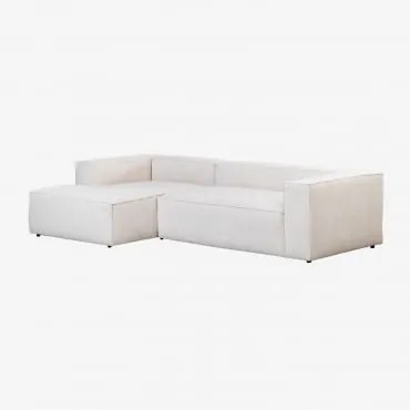 Divano Alembert 3 Posti Chaise Longue Sinistra & Velluto a Coste - Sklum