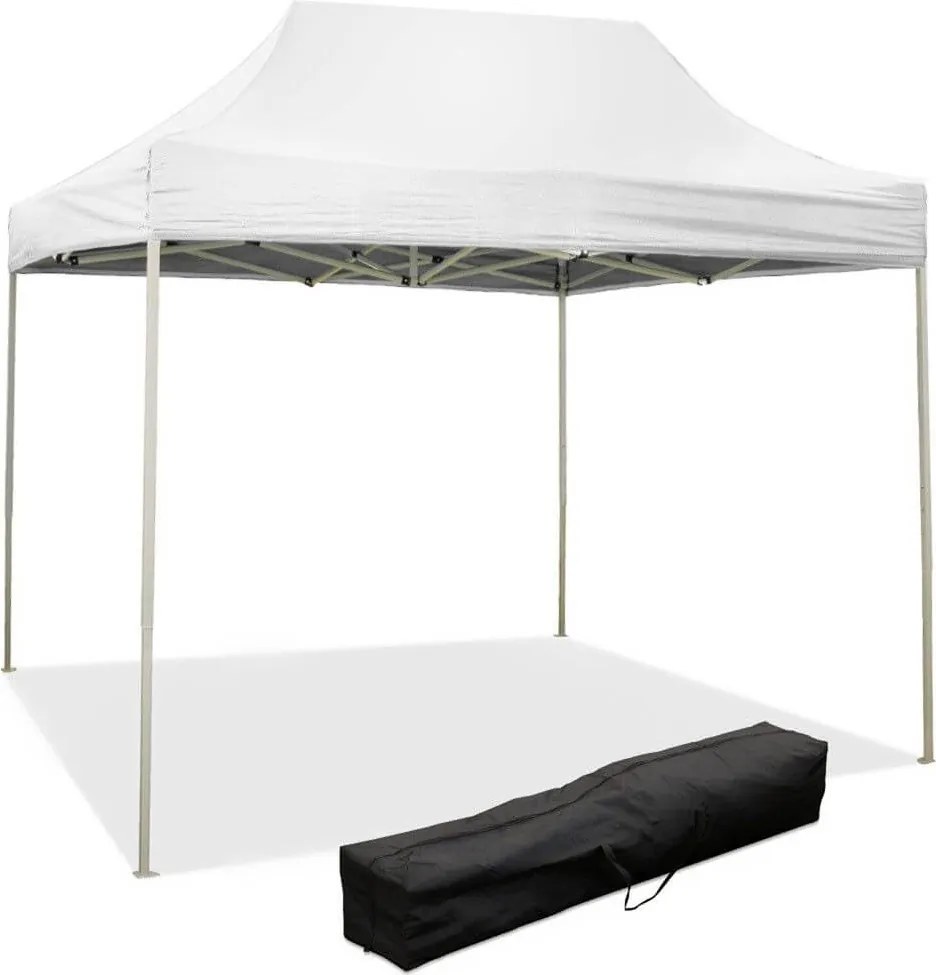 Gazebo Richiudibile Pieghevole 3x2m in Acciaio e PVC Impermeabile Bianco...