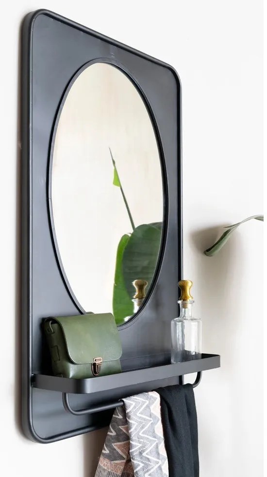 Specchio da parete con mensola 50x80 cm Pascal - White Label