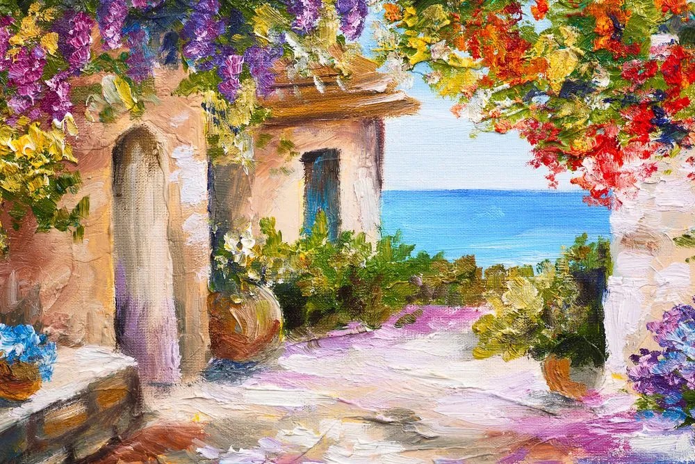 Quadro su tela – Casetta estiva sulla costa