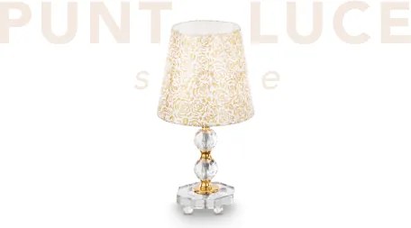 Queen lampada da tavolo 1 luce attacco e27 h.36,5cm finitura oro