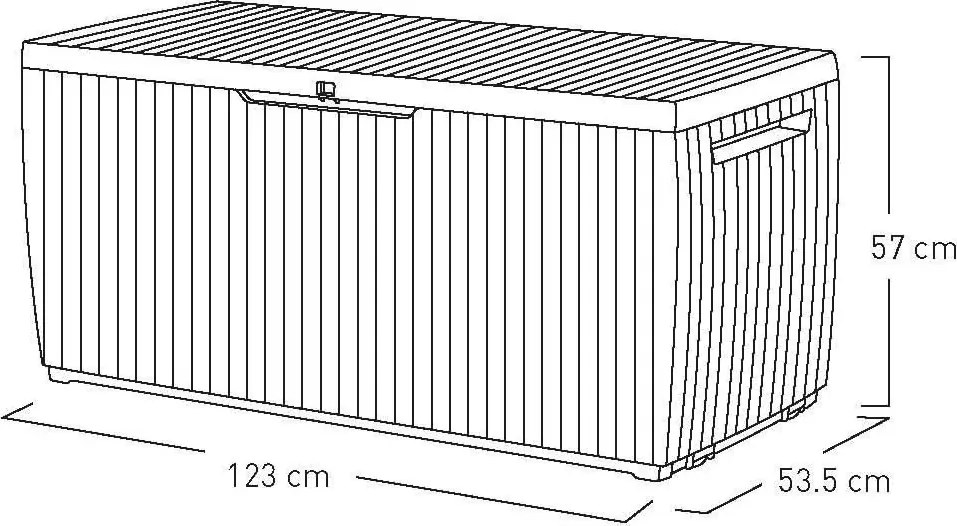 Baule Cassapanca da Esterno 123x57x54 cm in Resina Keter Springwood Marrone...