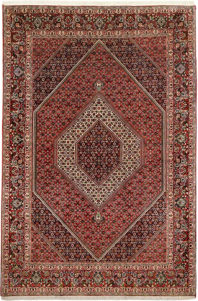Bidjar Tappeto 300 x 210 Rosso (Iran) Annodato A Mano