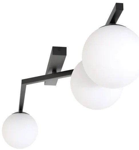 Plafoniera NATON 3xE14/10W/230V nero/bianco