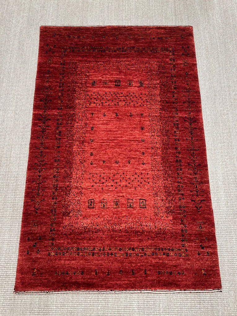 Loribaft Tappeto persiano 80x130 Rosso (Iran) Annodato A Mano