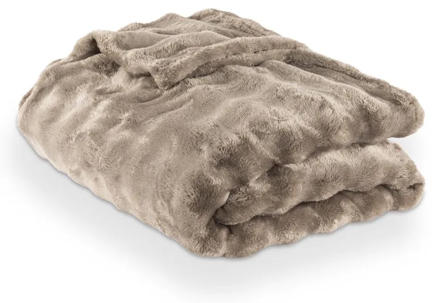 Coperta grigio tortora in micropile 150x200 cm Wave – Tiseco Home Studio
