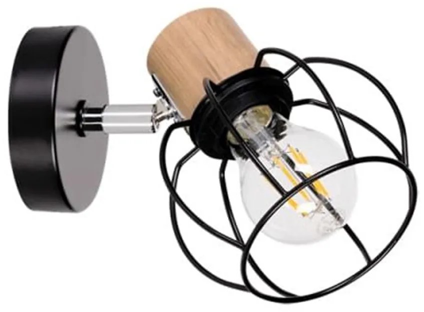 Spot-Light 26114104 - Faretto da parete PHIPHI 1xE27/60W/230V quercia