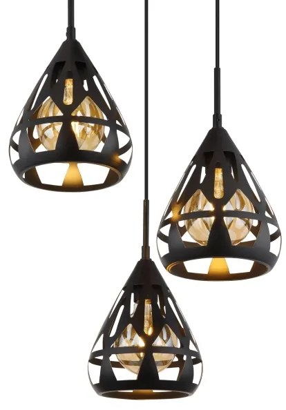 Globo 15889-3H - Lampadario a sospensione con filo HASSAN 3xE27/40W/230V