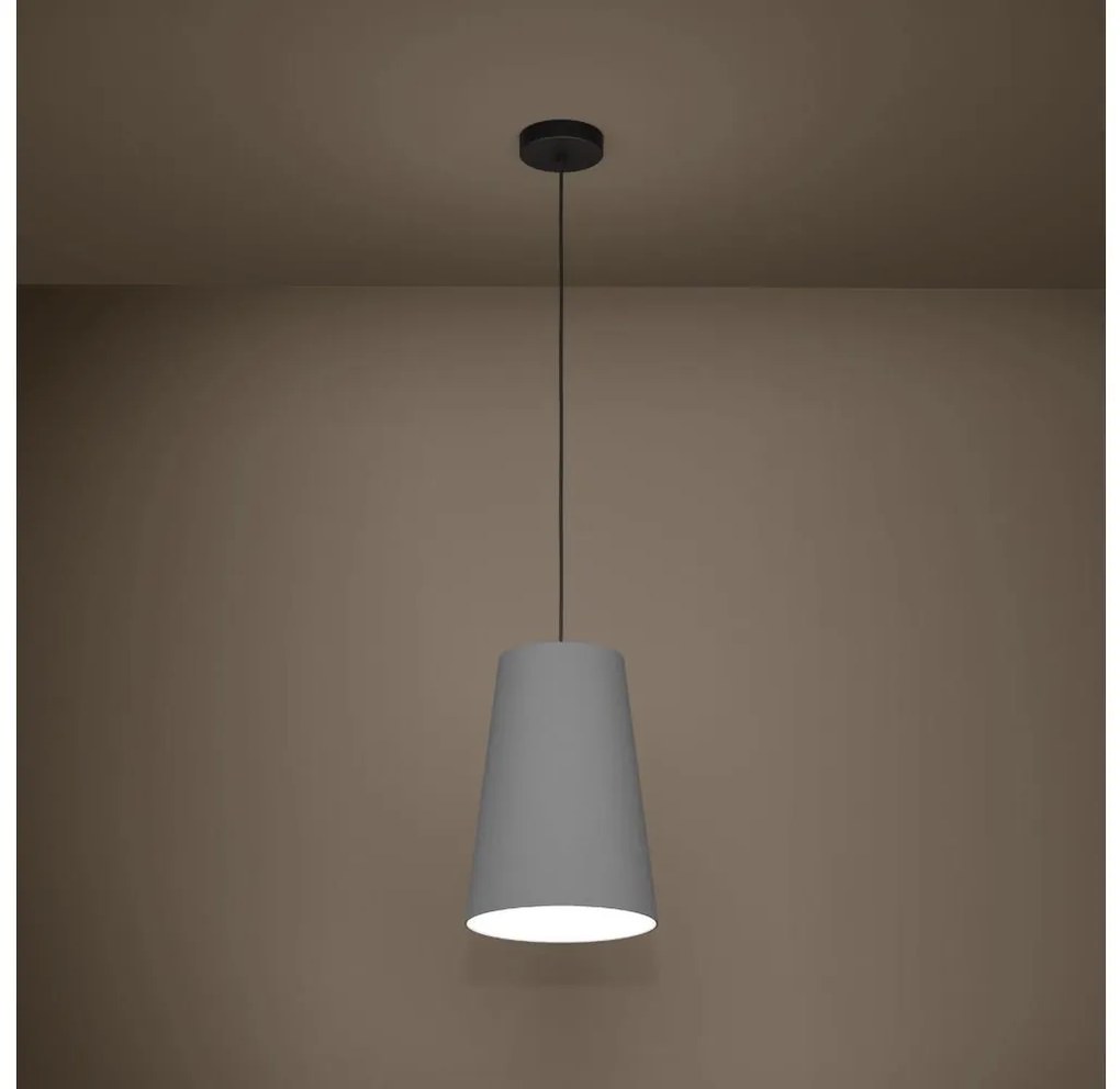Eglo 390135 - Lampadario a sospensione con filo PETROSA 1xE27/40W/230V grigio