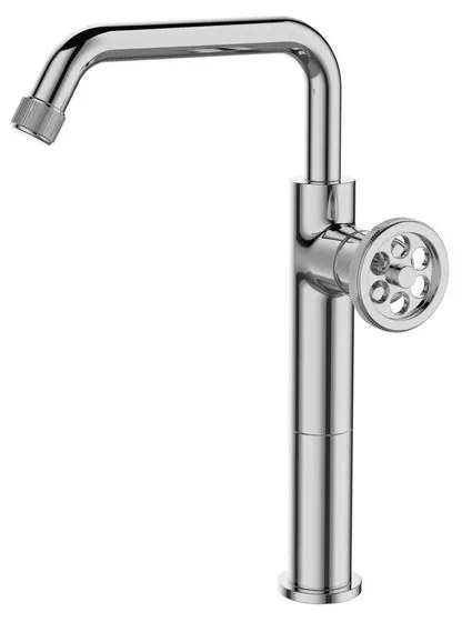 Kamalu - miscelatore lavabo alto con rotella monocomando | inner-cromo