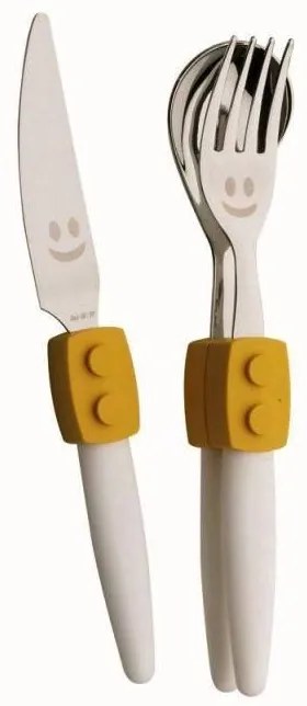 Posate per Bambini - Click Set 3pz - Stile Costruzioni - Rivadossi