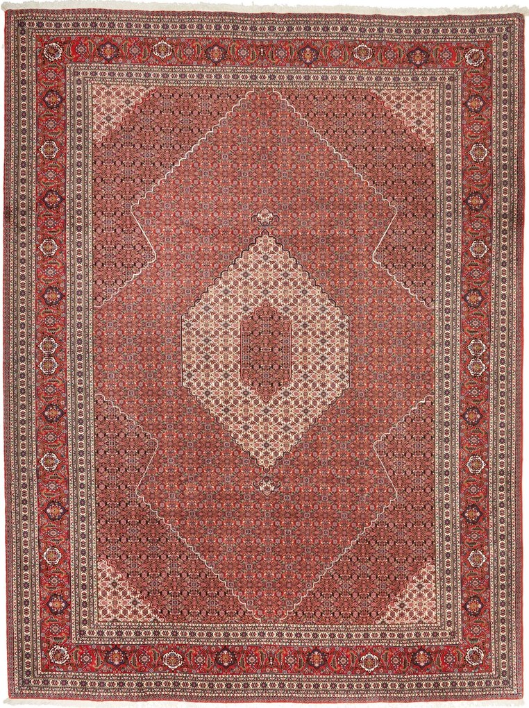 Sarab Tappeto 350x270 Rosso (Iran) Annodato A Mano