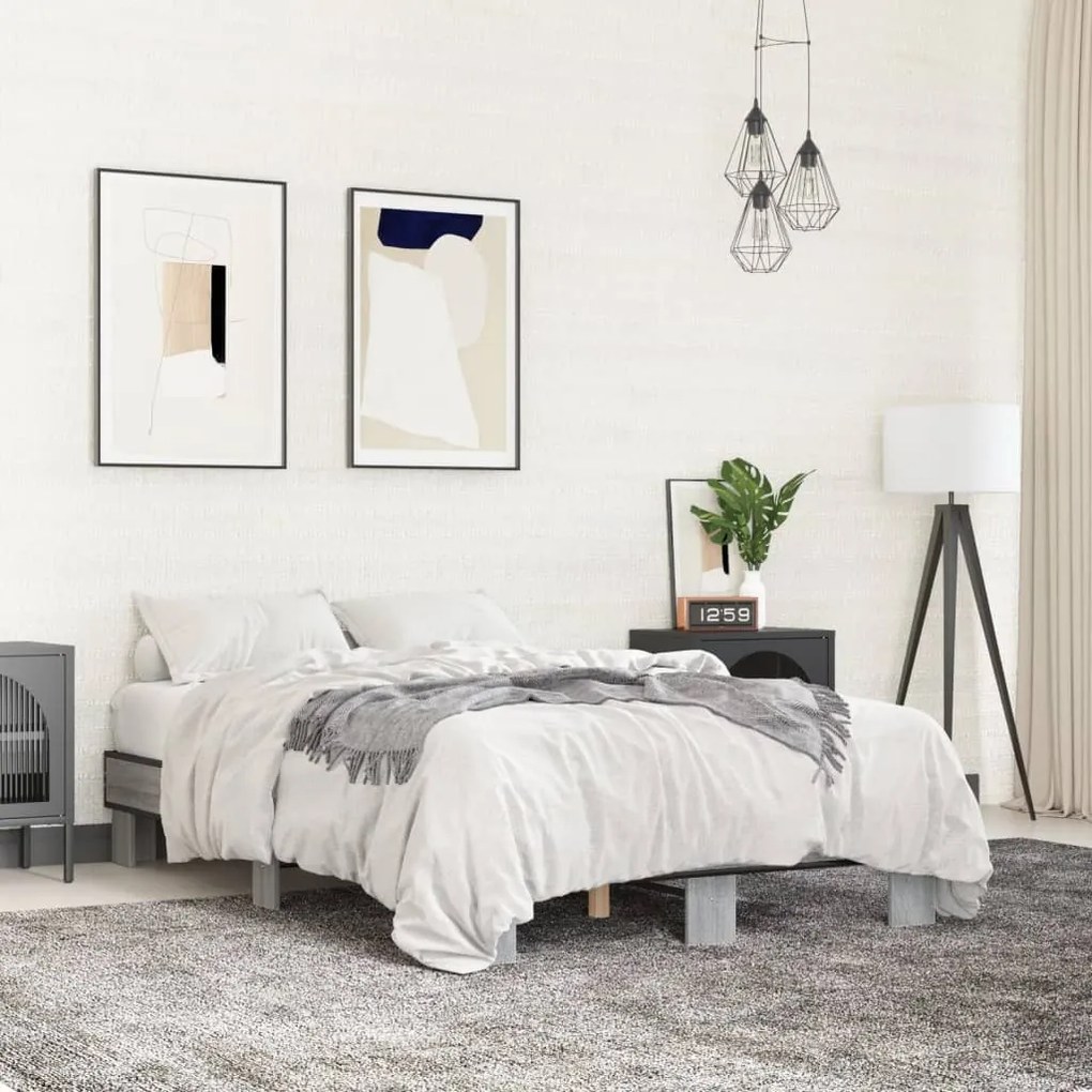 Giroletto Grigio Sonoma 120x190 Cm İn Legno Multistrato Metallo /