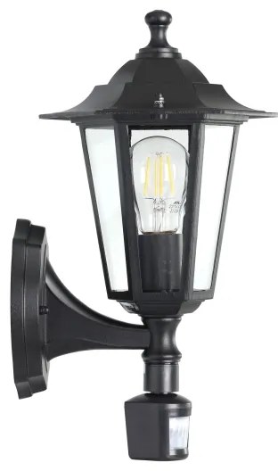 EGLO 22469 - Lampada con sensore LATERNA 4 1xE27/60W nero