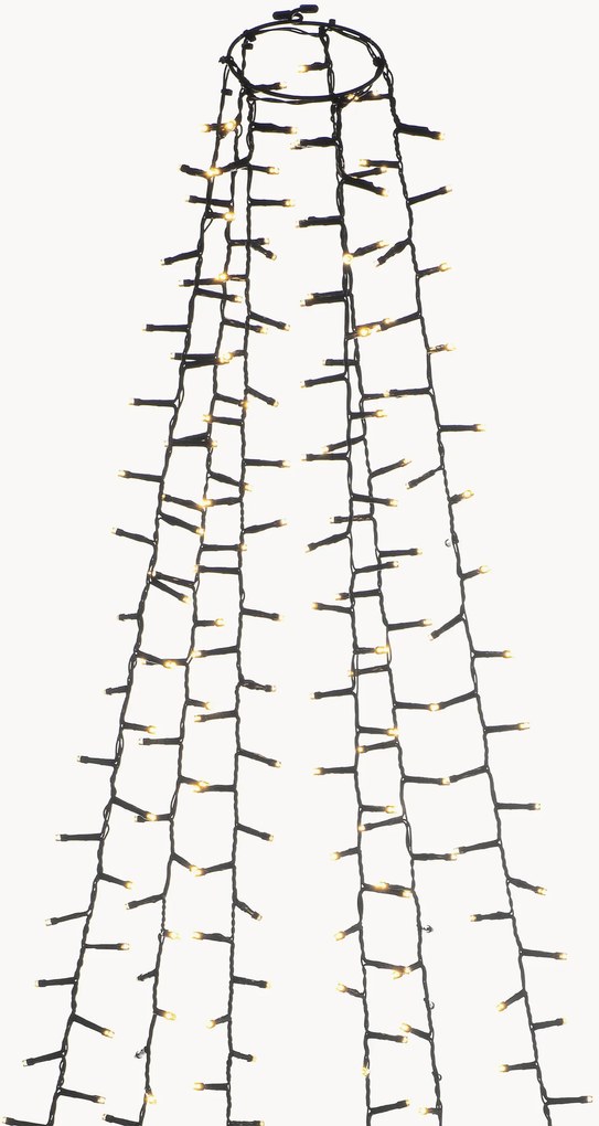 Decorazione a LED da interno-esterno per albero con funzione timer, bianco caldo
