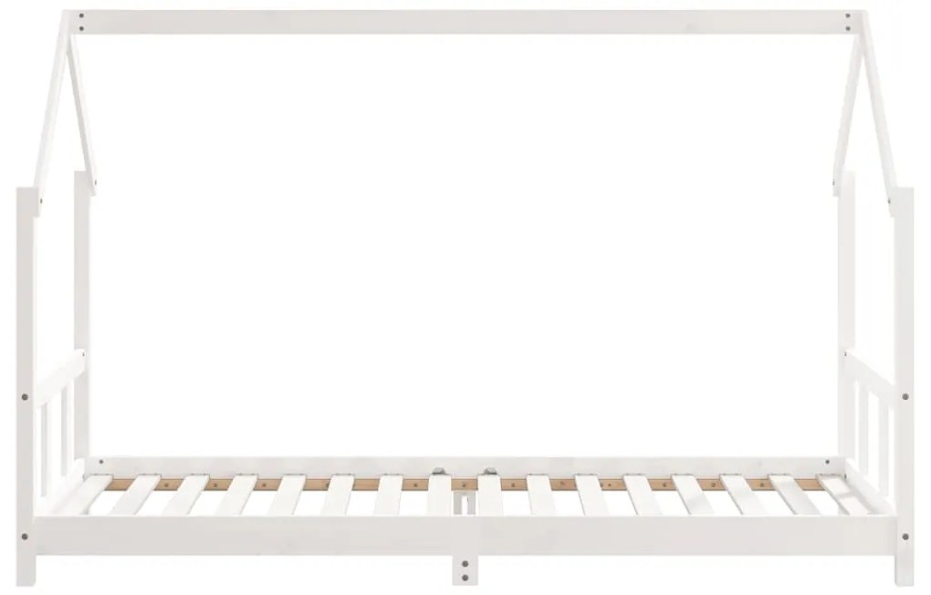 Giroletto per bambini bianco 90x200cm in legno massello di pino