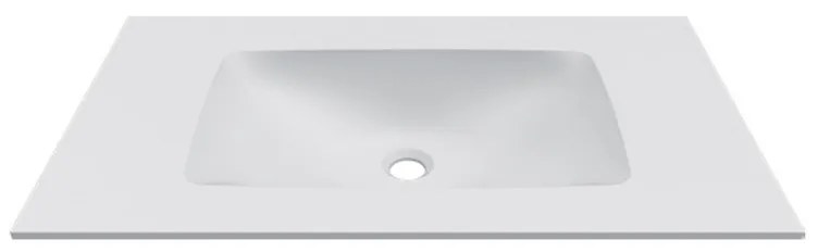 Kamalu - lavabo da incasso per mobili 80,5 cm in keratek bianco opaco | kk-8050bel