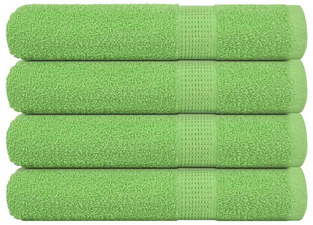Asciugamani 4 Pz Verde Mela 100x200 Cm 360 G/m² 100% Cotone /