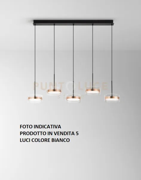 Sospensione in alluminio colore bianco aere led 63w 2772lm 3000k cr...