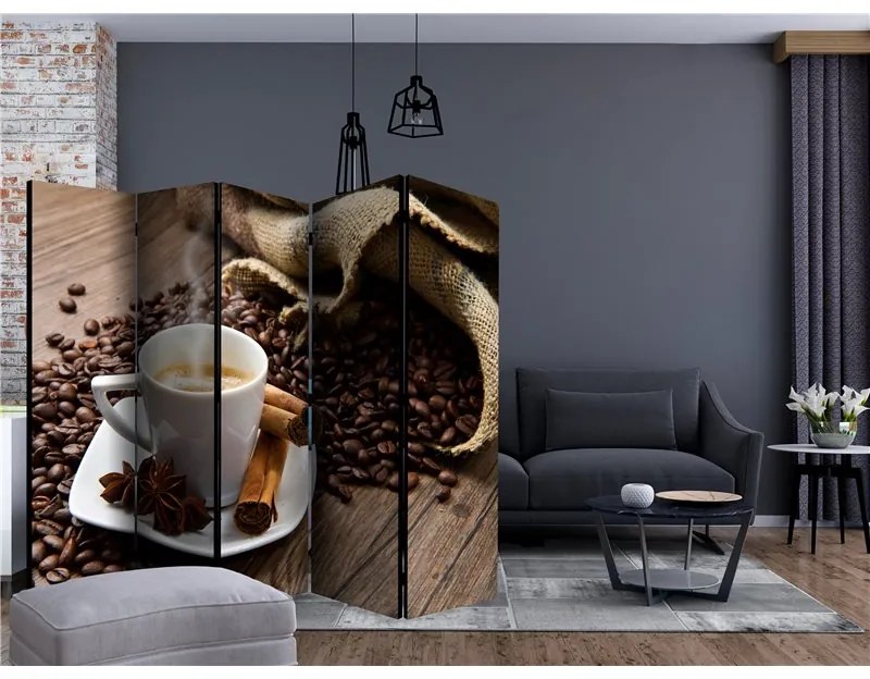 Paravento  Star anise coffee II [Room Dividers]  Colore ---, Dimensioni e Misure 225x172