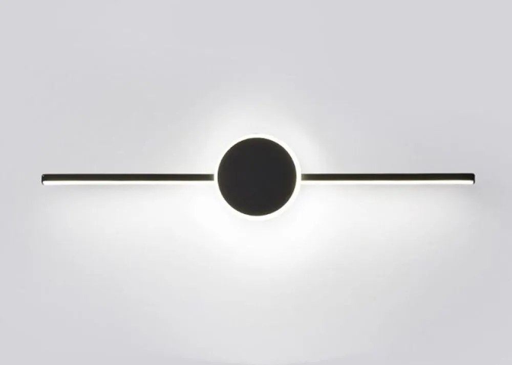 LAMPADA DA MURO DA BAGNO LED SOPRA SPECCHIO 80CM APP850-1W ROUND BLACK