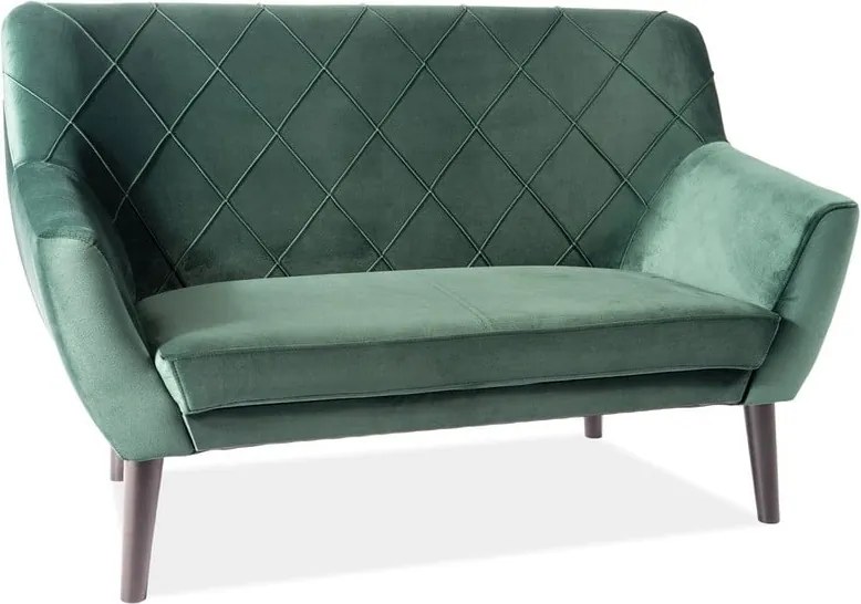 Divano in velluto Kier 2 Kier 2 verde Blu78/wenge