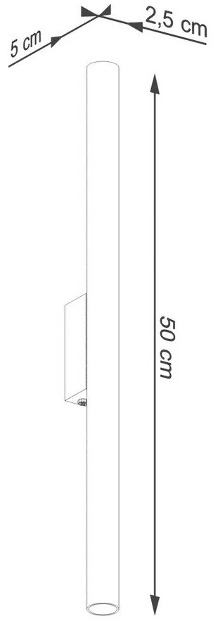 Lampada da parete dorata ø 2,5 cm Fideus – Sollux