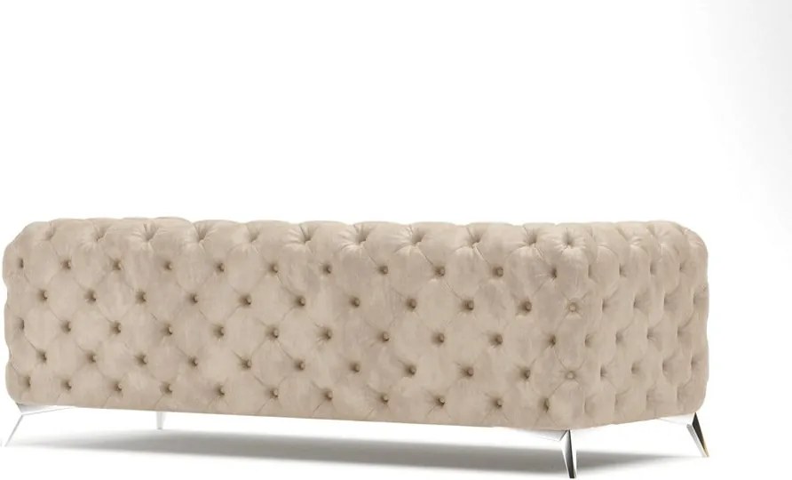 Divano beige con rivestimento in velluto 225 cm Chelsea – Ropez