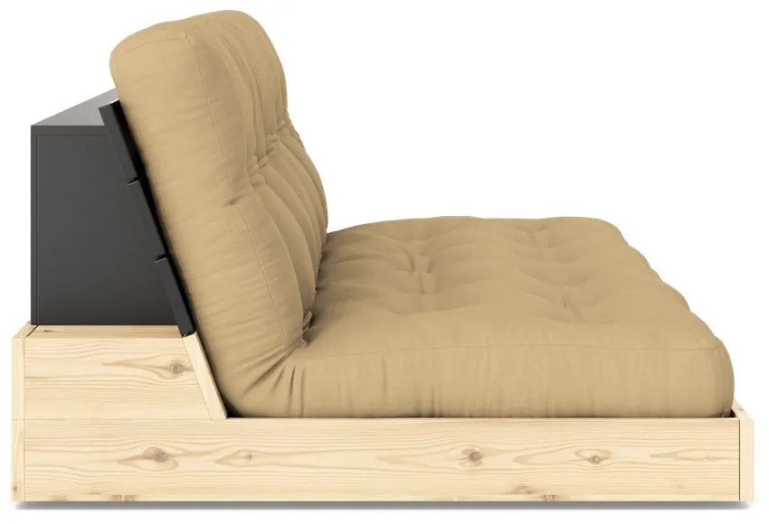 Divano letto color senape 196 cm Base - Karup Design