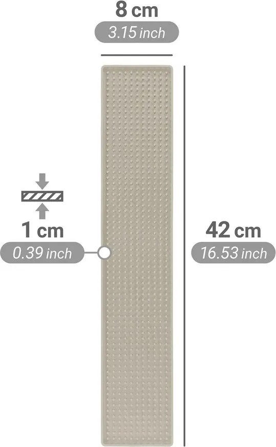 Tappetino scolapiatti beige in plastica 42x8 cm Slim – Wenko