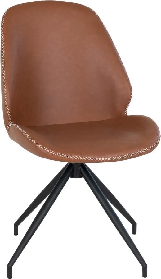 Sedie da pranzo marrone cognac in un set di 2 pezzi Monte - House Nordic