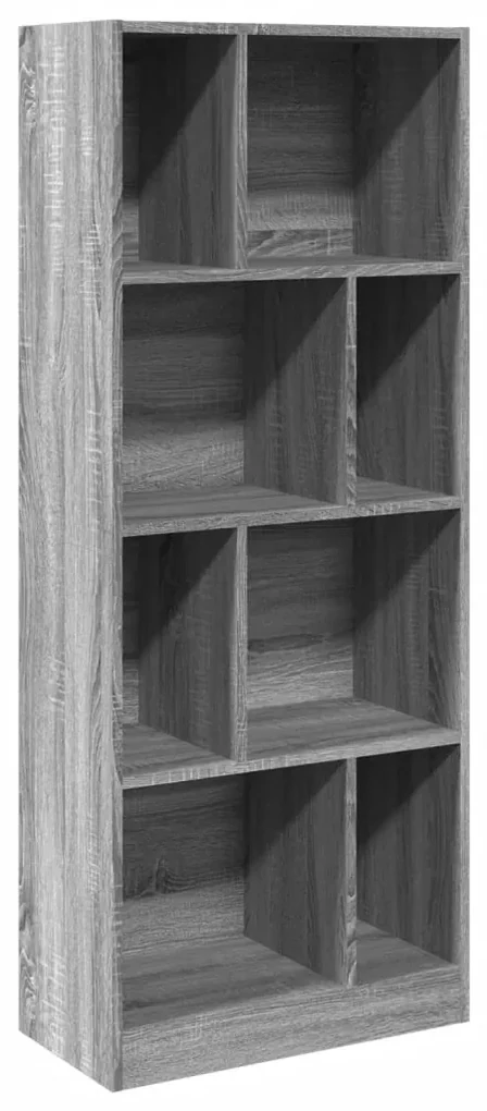 Libreria grigio sonoma 57x28,5x141 cm in legno multistrato