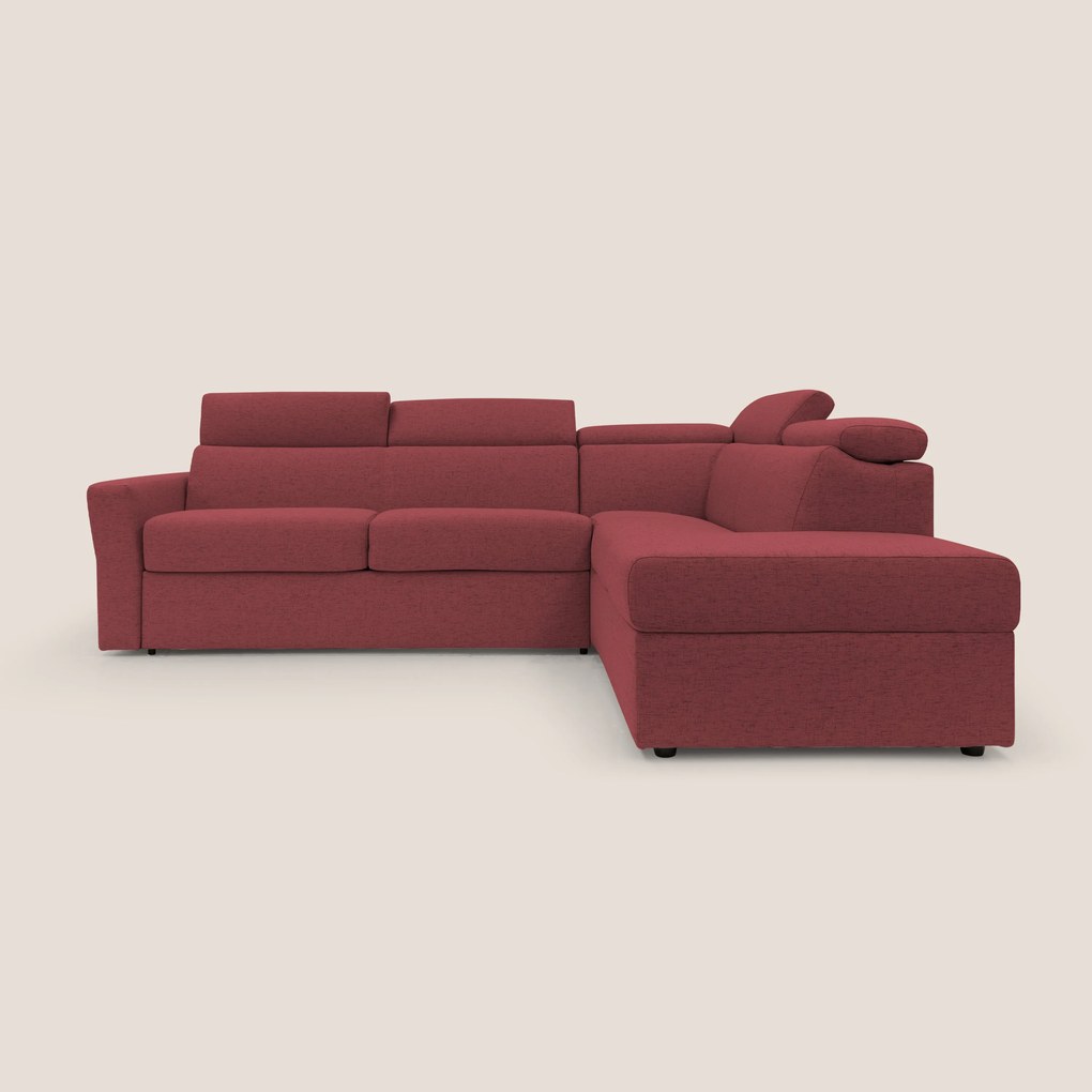 Avalon divano letto angolare con materasso H18 cm in tessuto impermeabile T03
