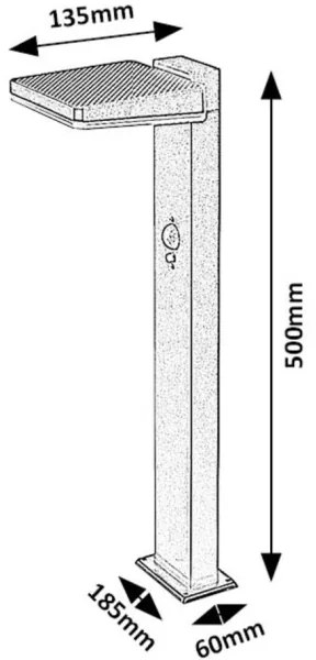 Rabalux 77079 - Lampada solare LED esterna LASSET LED/4,4W/3,7V IP54 antracite