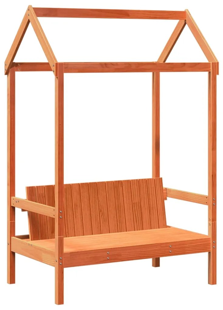 Giroletto con panca e tetto cera 90x190 cm legno massello pino