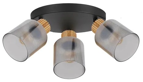 Brilagi - Faretto HYGGE 3xE14/15W/230V nero/fumé