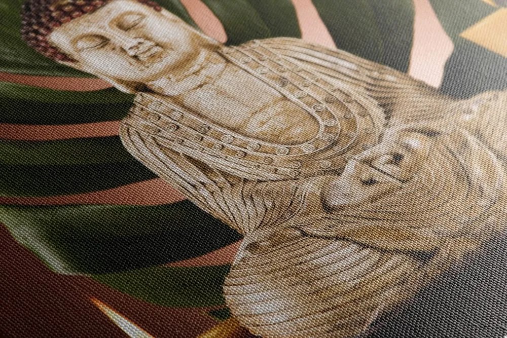 Quadro su tela – Buddha con natura morta rilassante