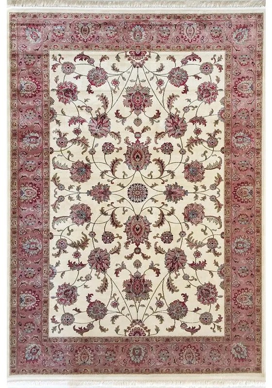 Tappeto Oriental orientale in viscosa rosa, L 140 x L 100 cm